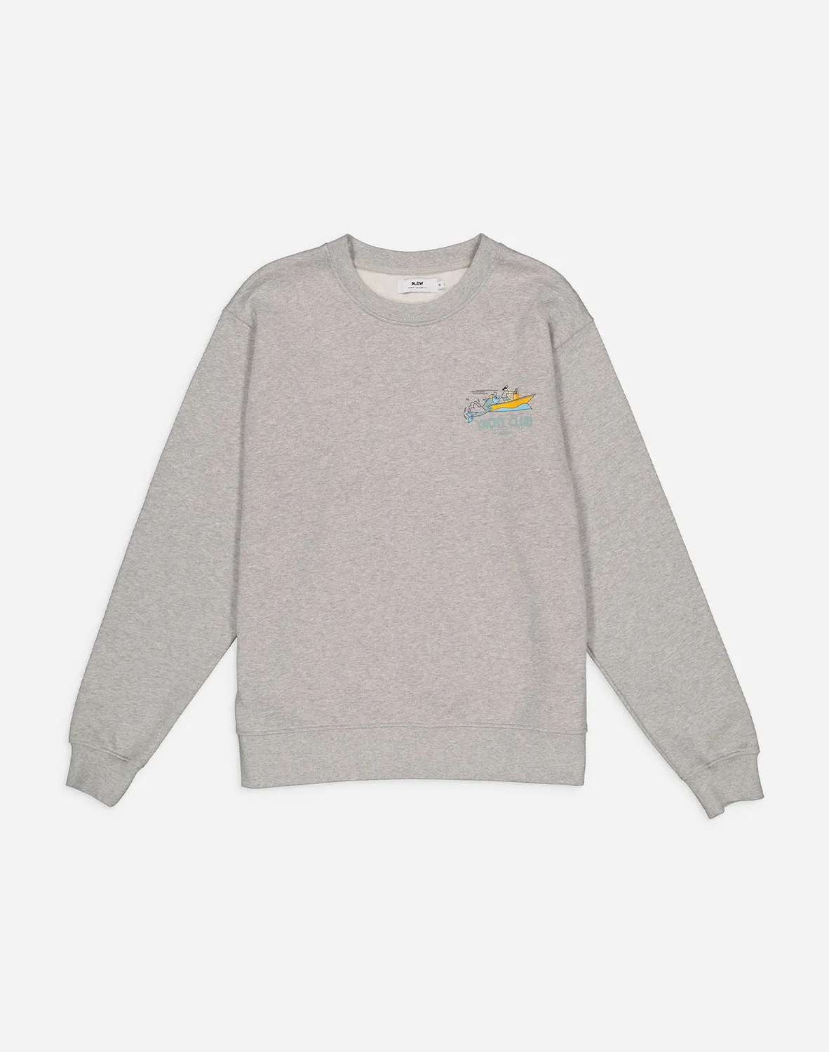 Olow Yacht Club sweat gris chiné molleton coton