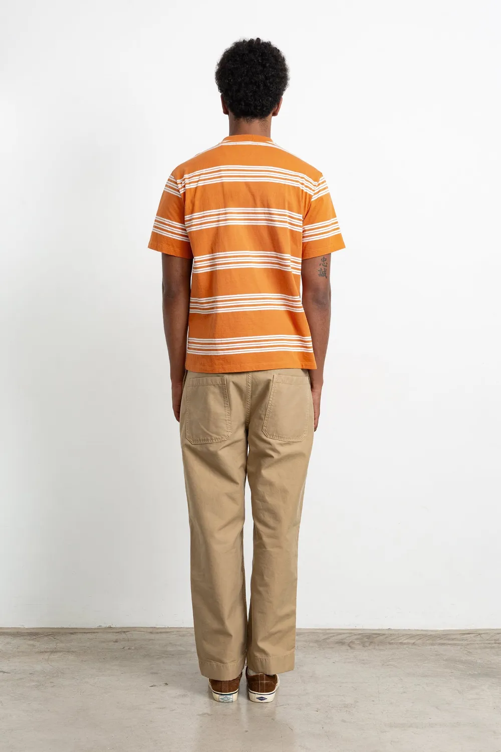 Edmmond Studios Multistripes t-shirt homme orange coton 220g