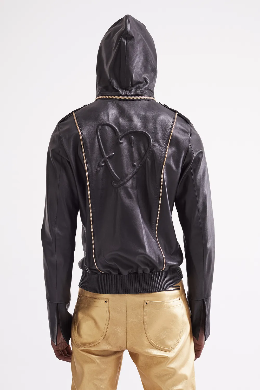 French Deal The Major veste cuir agneau noir