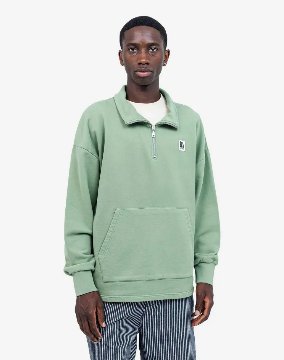 OLOW Bernex sweat vert sauge coton bio
