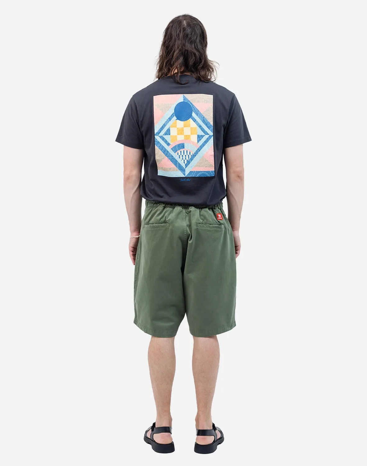 OLOW Handa short vert olive sergé coton