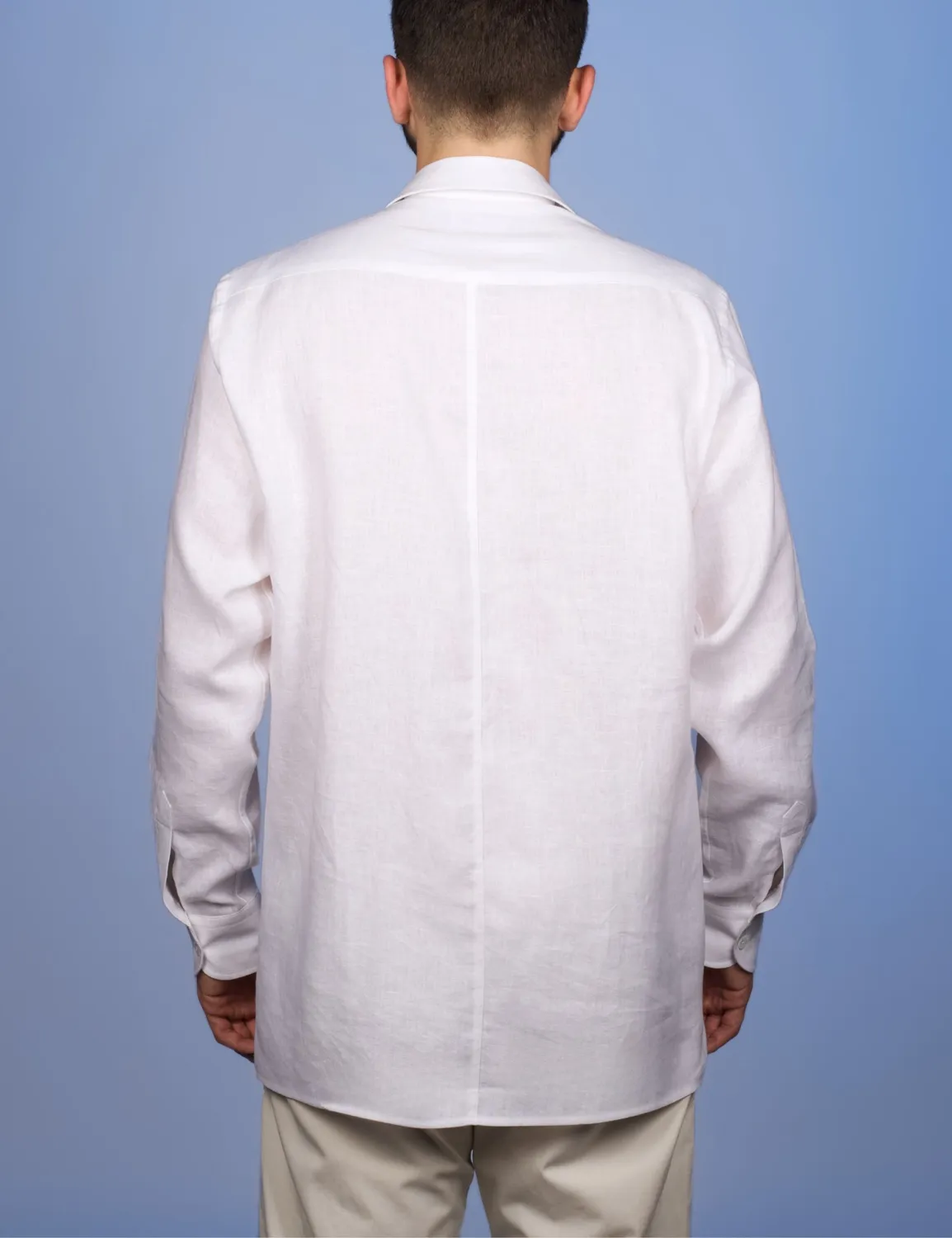 La Chemise Française Aficionado Blanche chemise lin poches cigares
