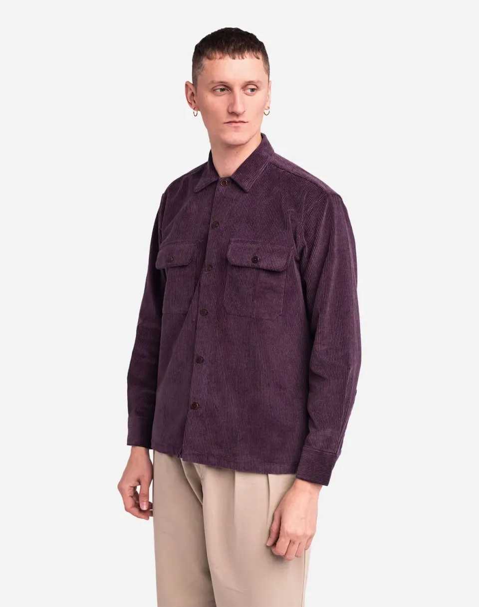 OLOW Décré chemise prune velours coton