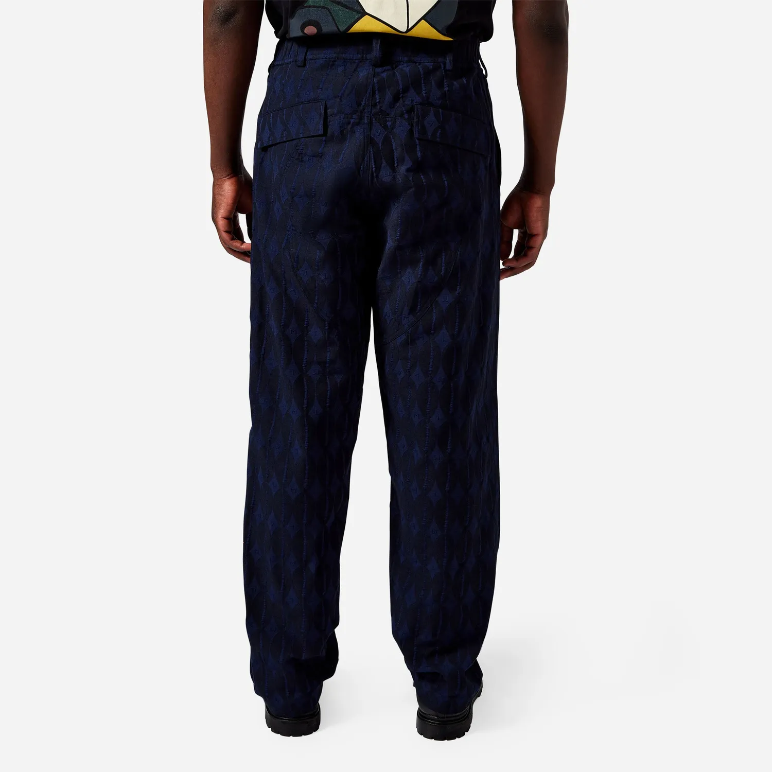 Labrum Monogram cargo homme bleu marine jacquard