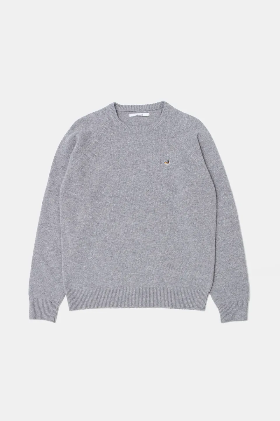Edmmond Studios Duck Sweater pull gris clair chiné merino