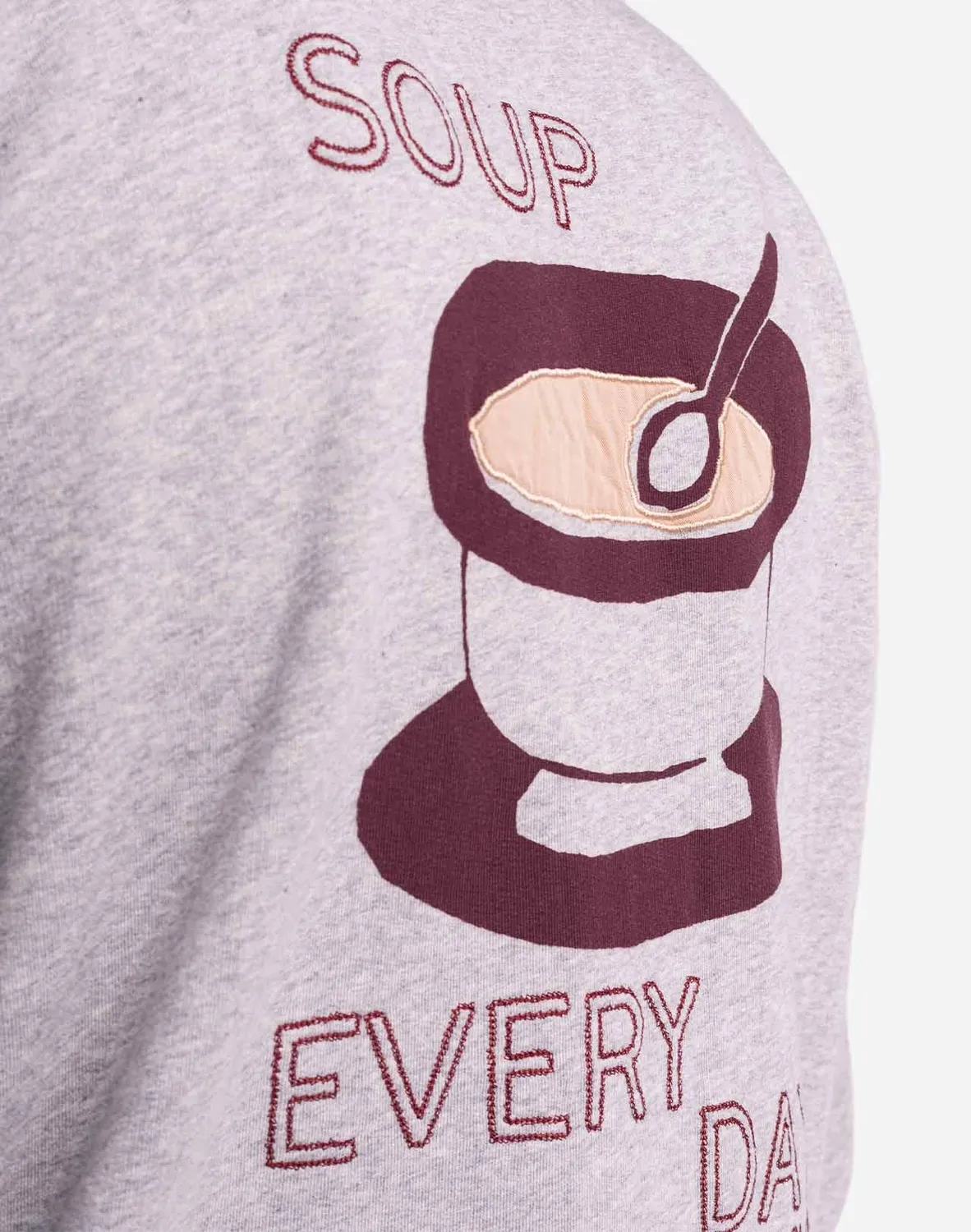 OLOW Good Soup sweat gris chiné coton bio