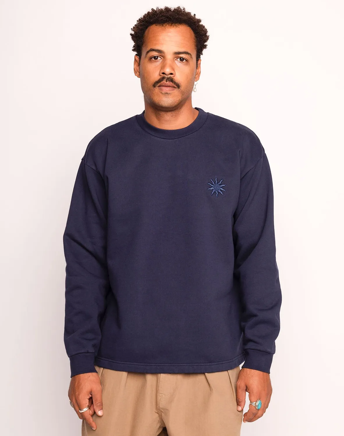 OLOW Lost Track sweat bleu dusk coton bio