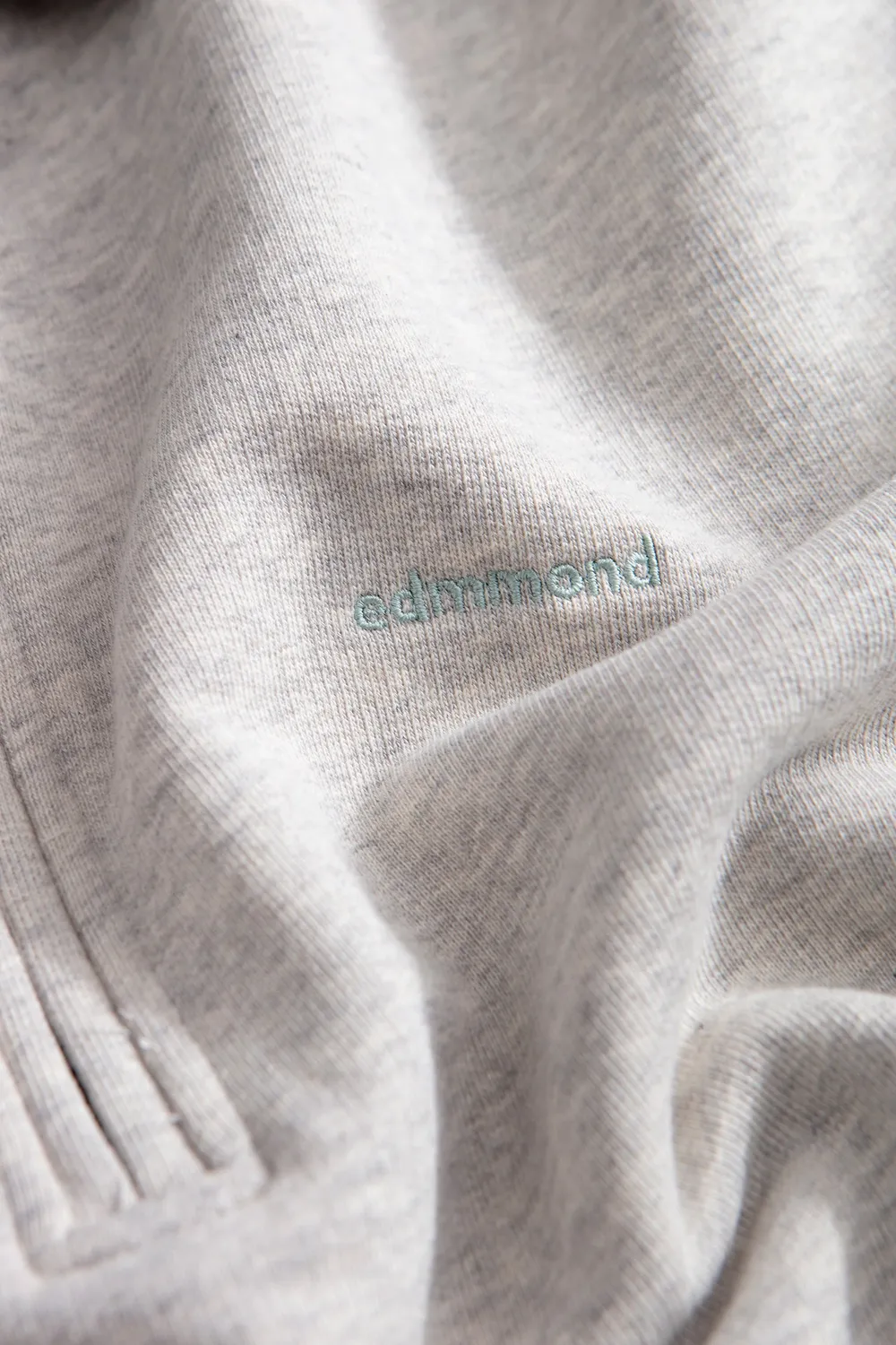 Edmmond Studios Minilogo Zip polo gris chiné 450g