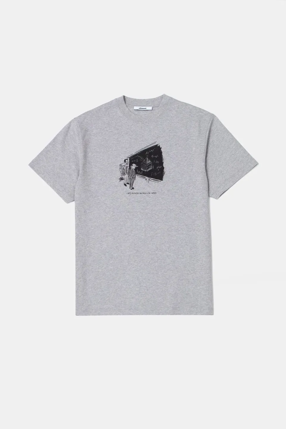 Edmmond Studios Math t-shirt homme gris chiné imprimé