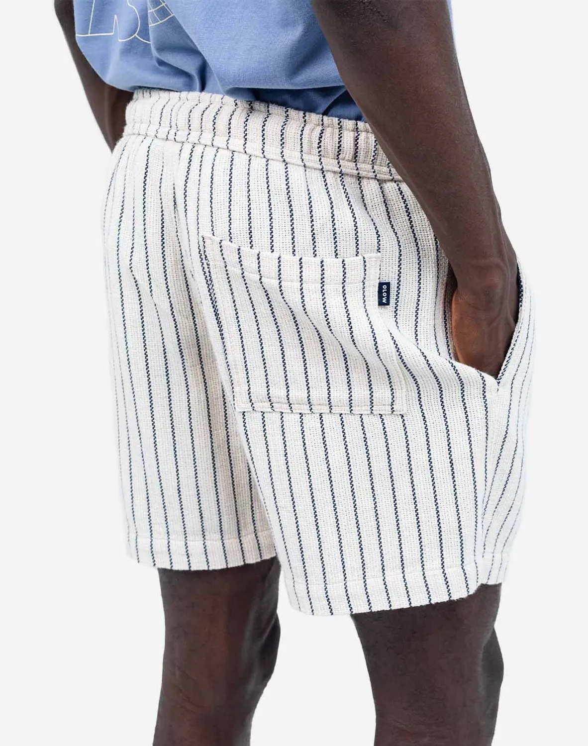 OLOW Bodhi Rivas short écru rayé coton