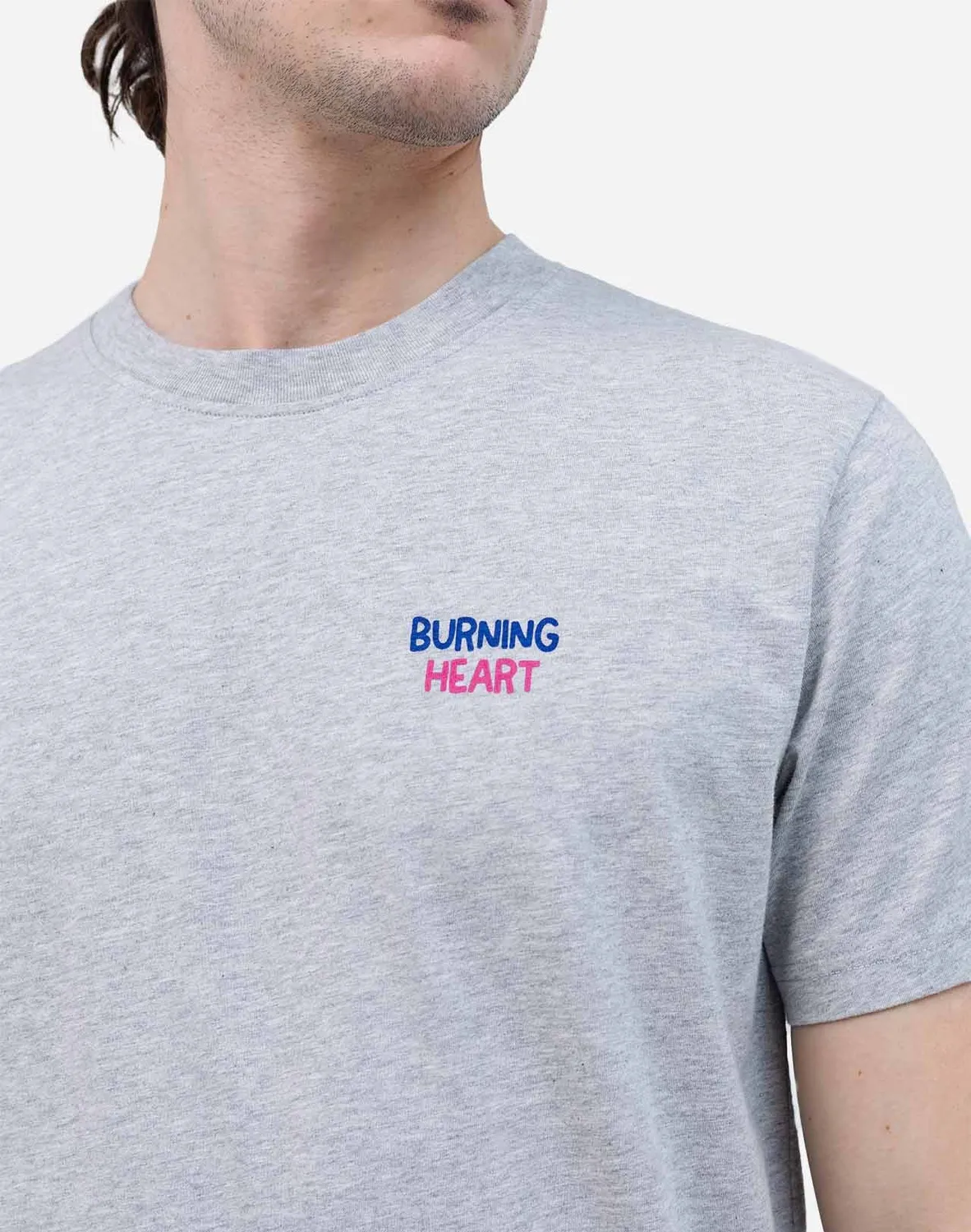 OLOW Romance t-shirt gris chiné coton bio