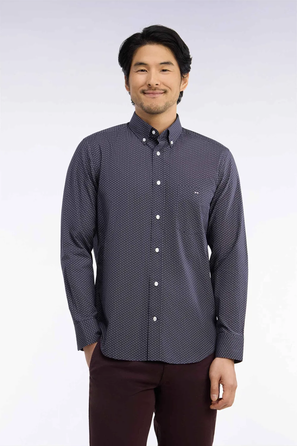 Eden Park Legend Rugby chemise grise micromotifs
