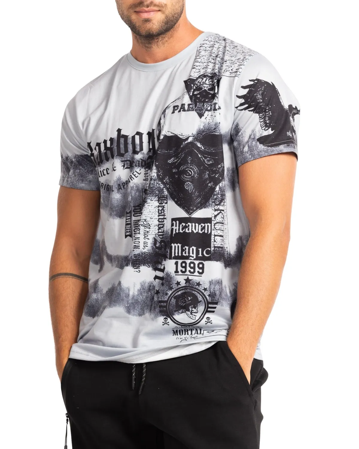 Subliminal Mode BX07 t-shirt homme délavé L