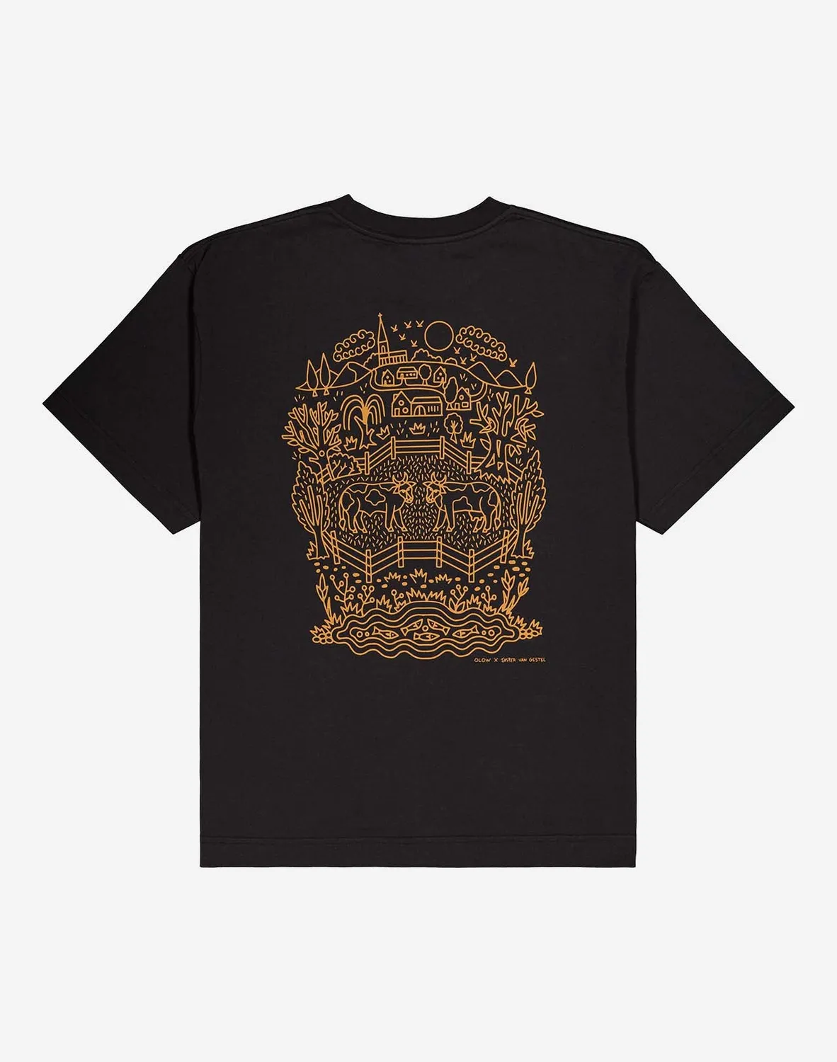 OLOW Campana t-shirt ample noir carbone brodé