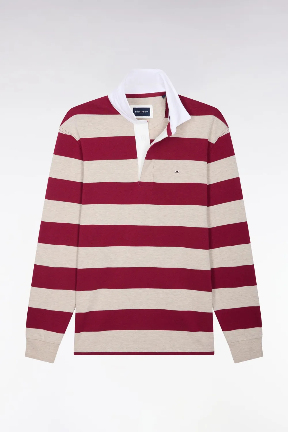 Eden Park Club Classique maillot rugby rouge manches longues