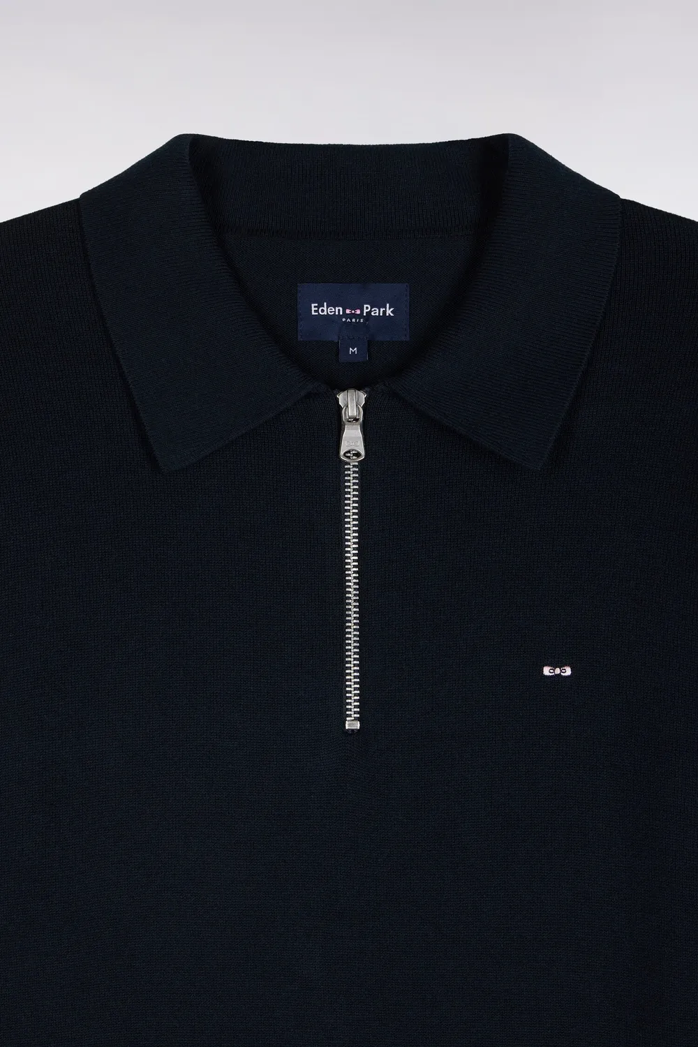 Eden Park H26MAIPU0040 pull coton marine col zippé
