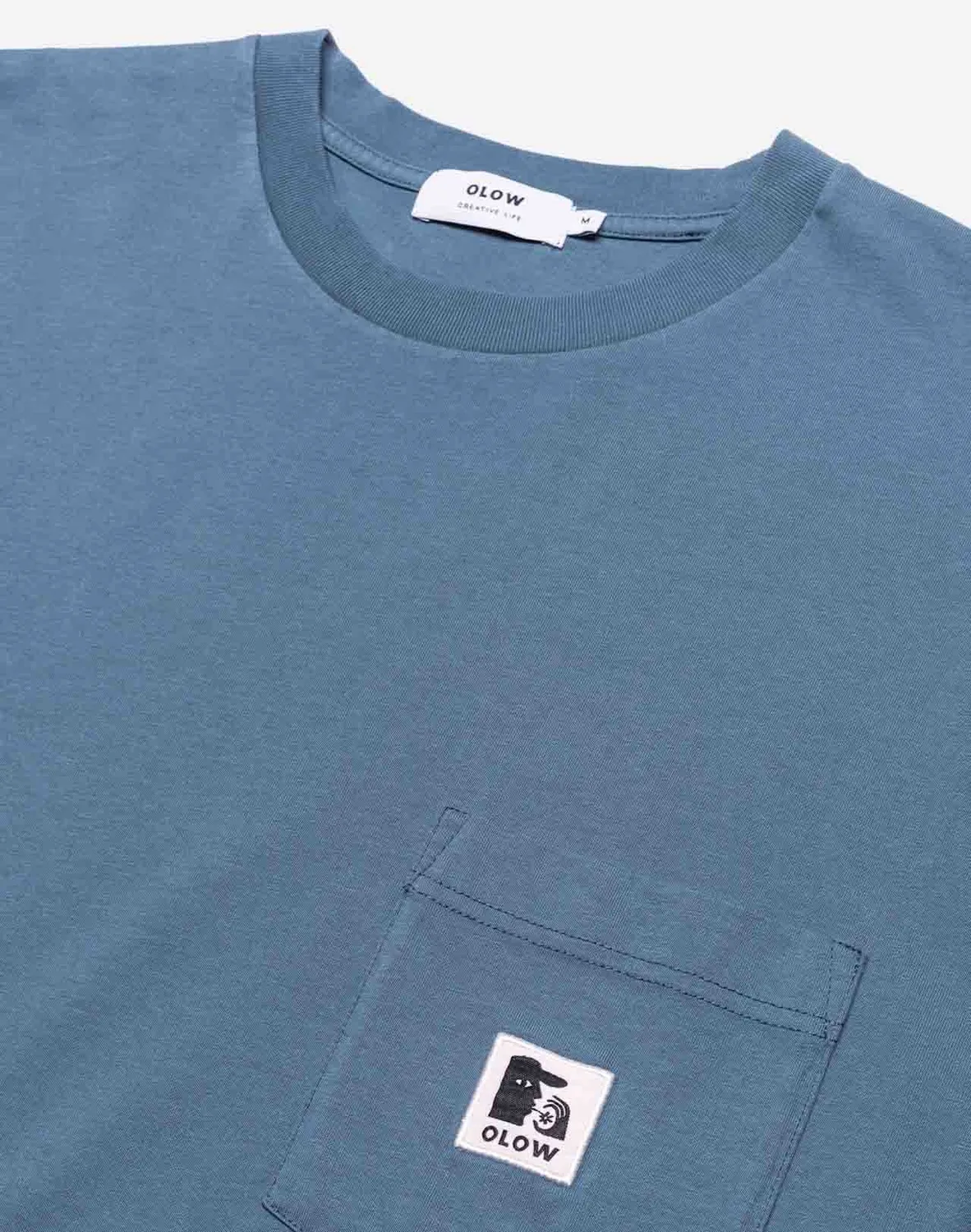 OLOW Japo t-shirt ample bleu acier coton bio