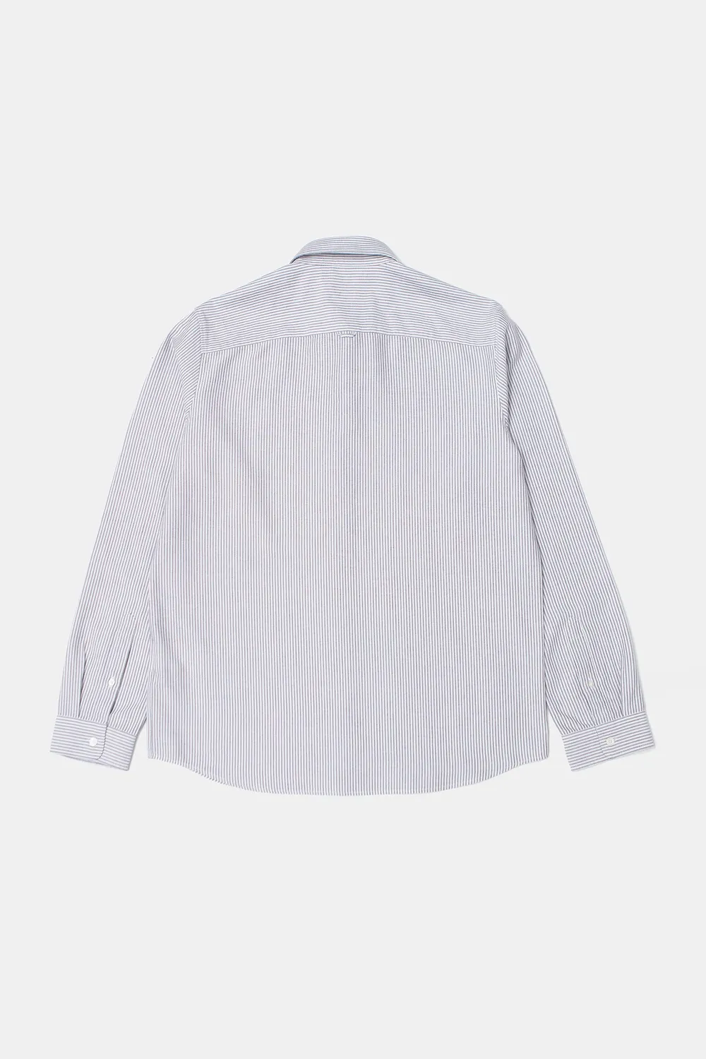 Edmmond Studios Duck chemise rayée chocolat oxford