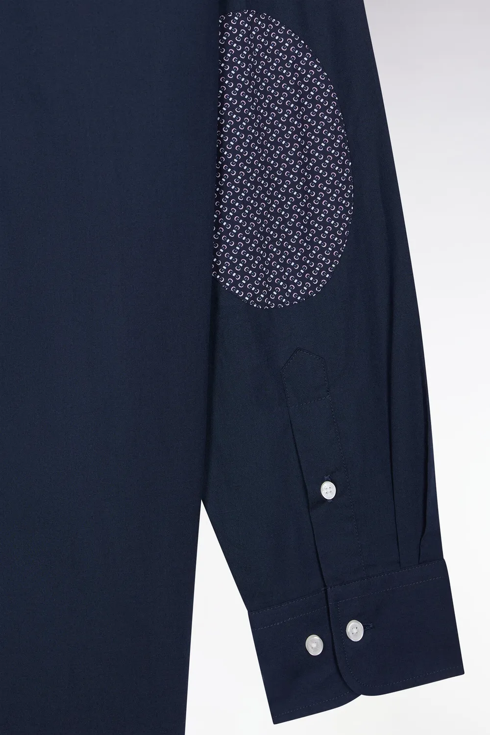Eden Park chemise marine coton micromotifs homme droite