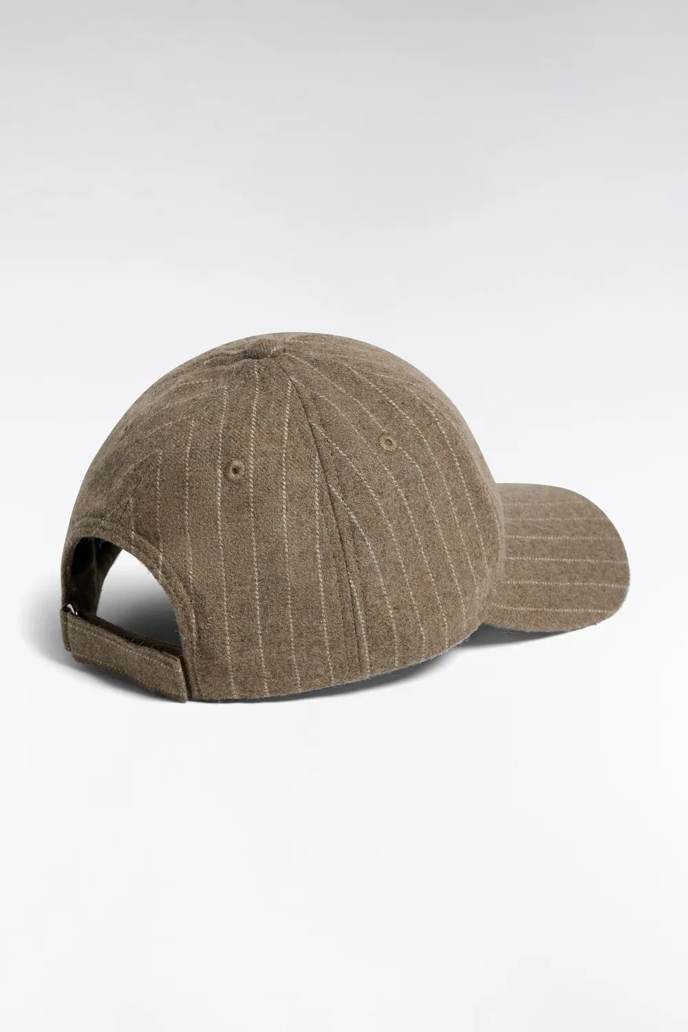 Eden Park casquette drap laine rayé beige 57cm
