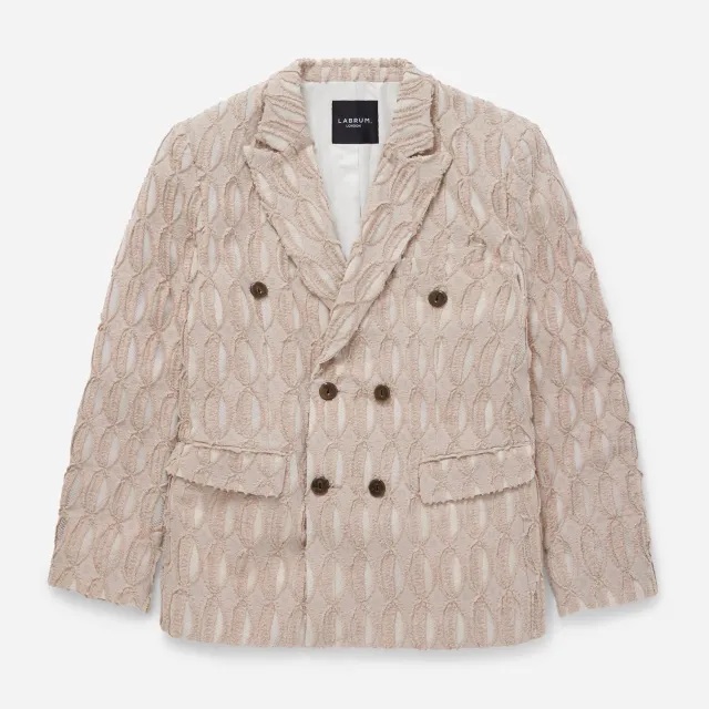 Labrum Monogram blazer homme rose blush jacquard