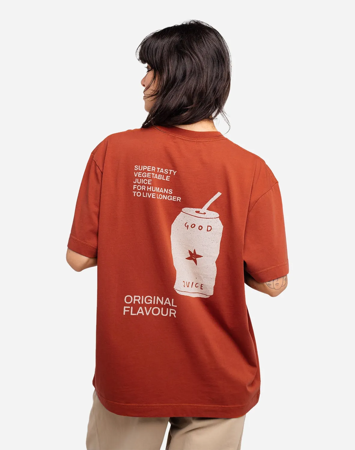OLOW Flavour t-shirt ample rouille coton bio