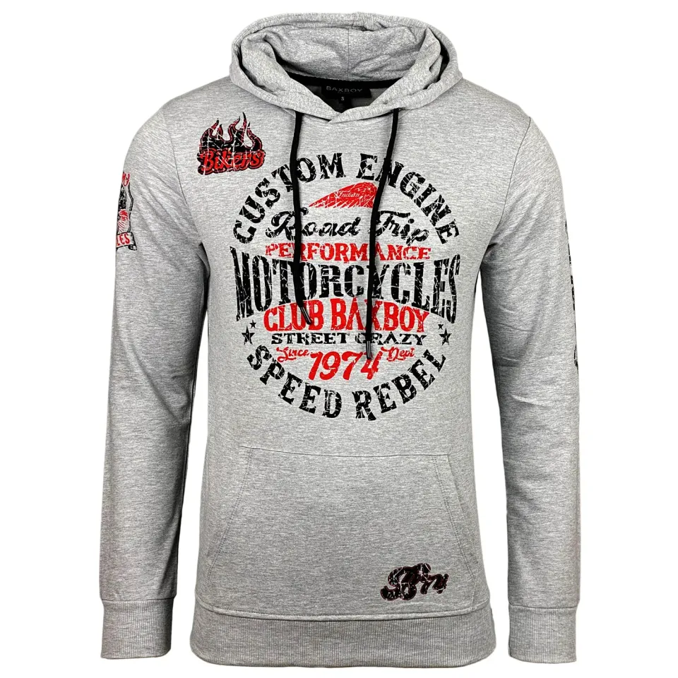 Subliminal Mode BX-601 sweat capuche homme gris taille L
