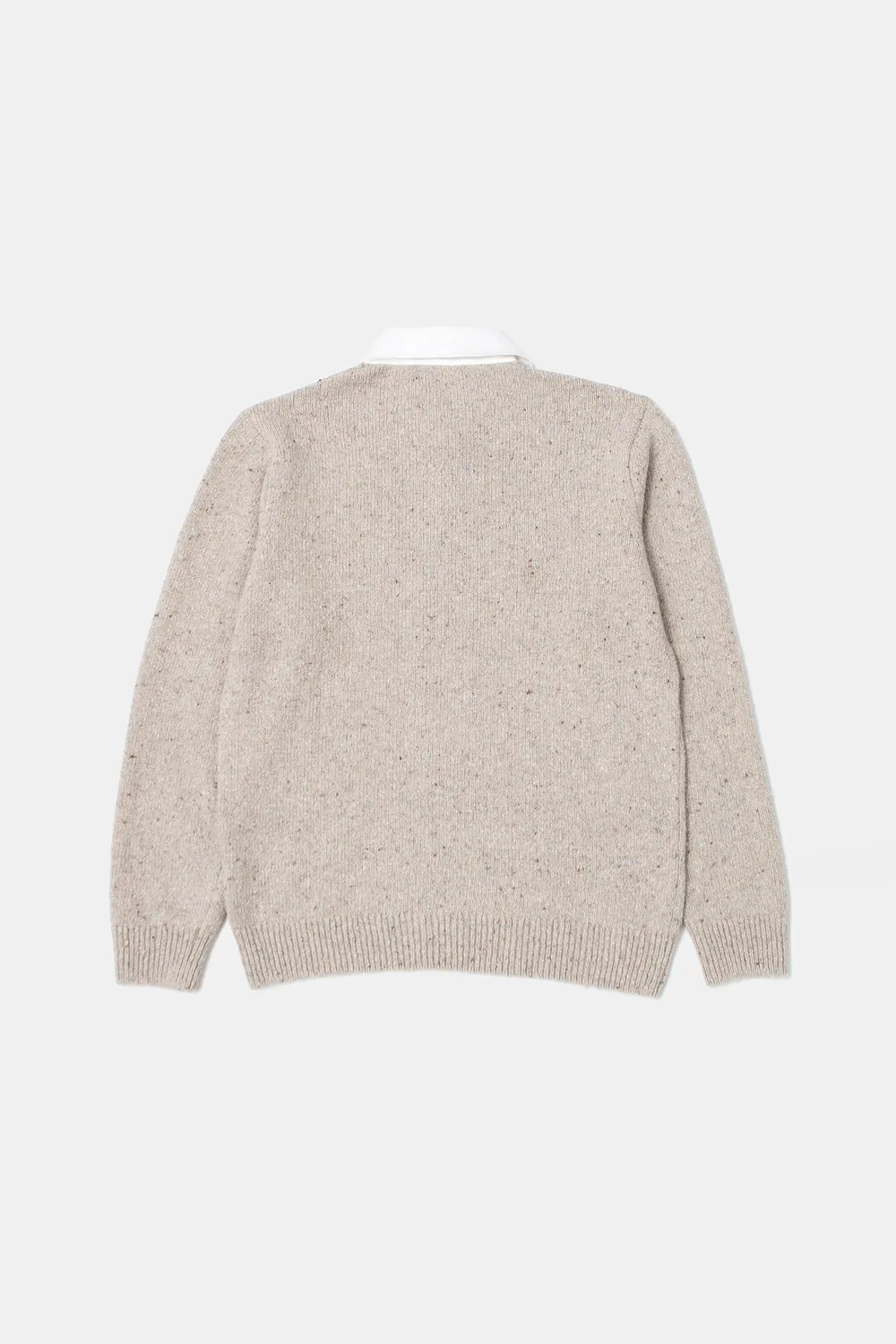 Edmmond Studios Paris polo taupe tweed contraste