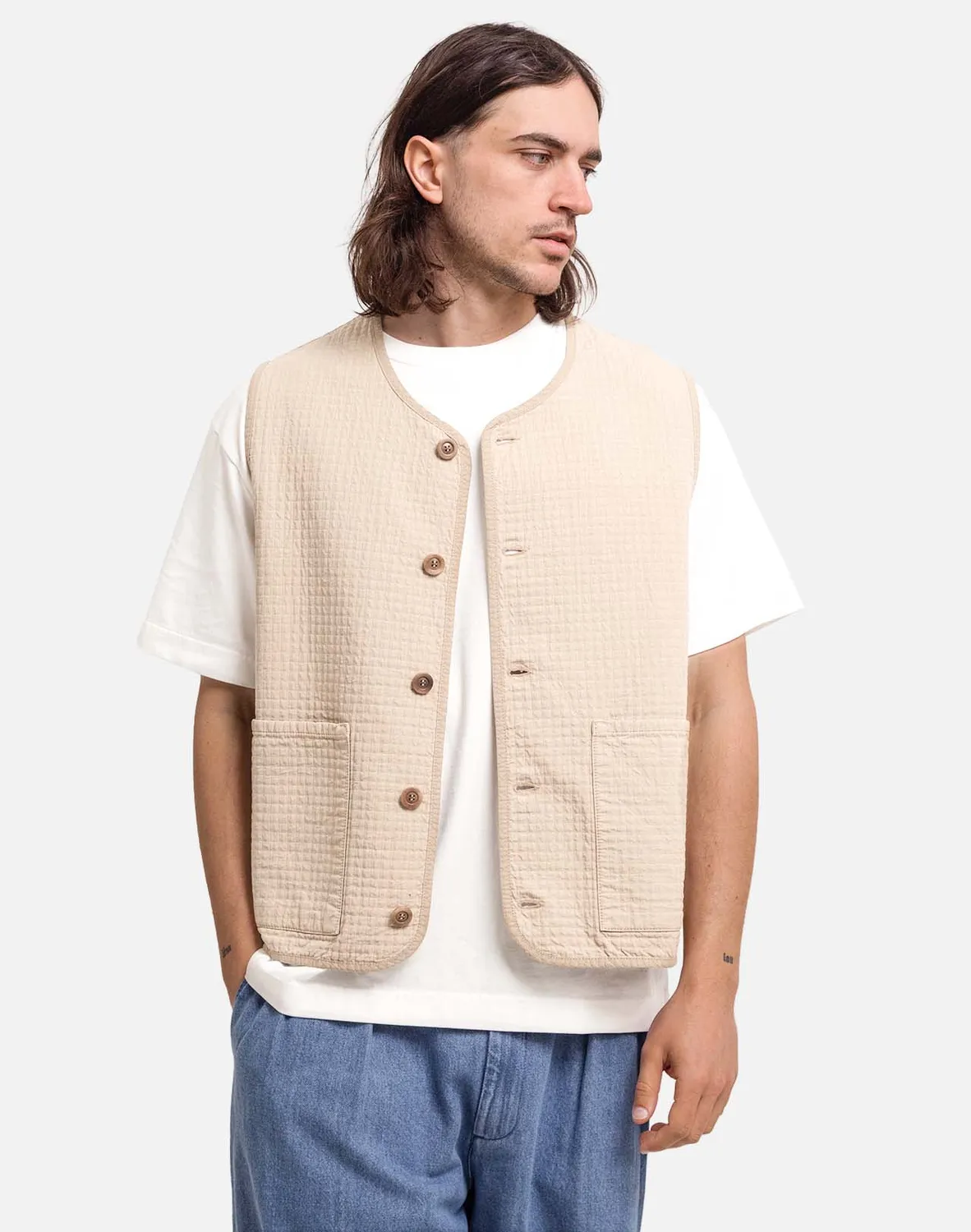 OLOW Menzel Amor veste sans manche sable molleton