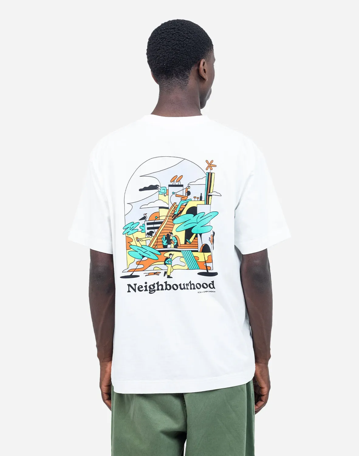 Olow Neighbourhood t-shirt écru ample coton bio