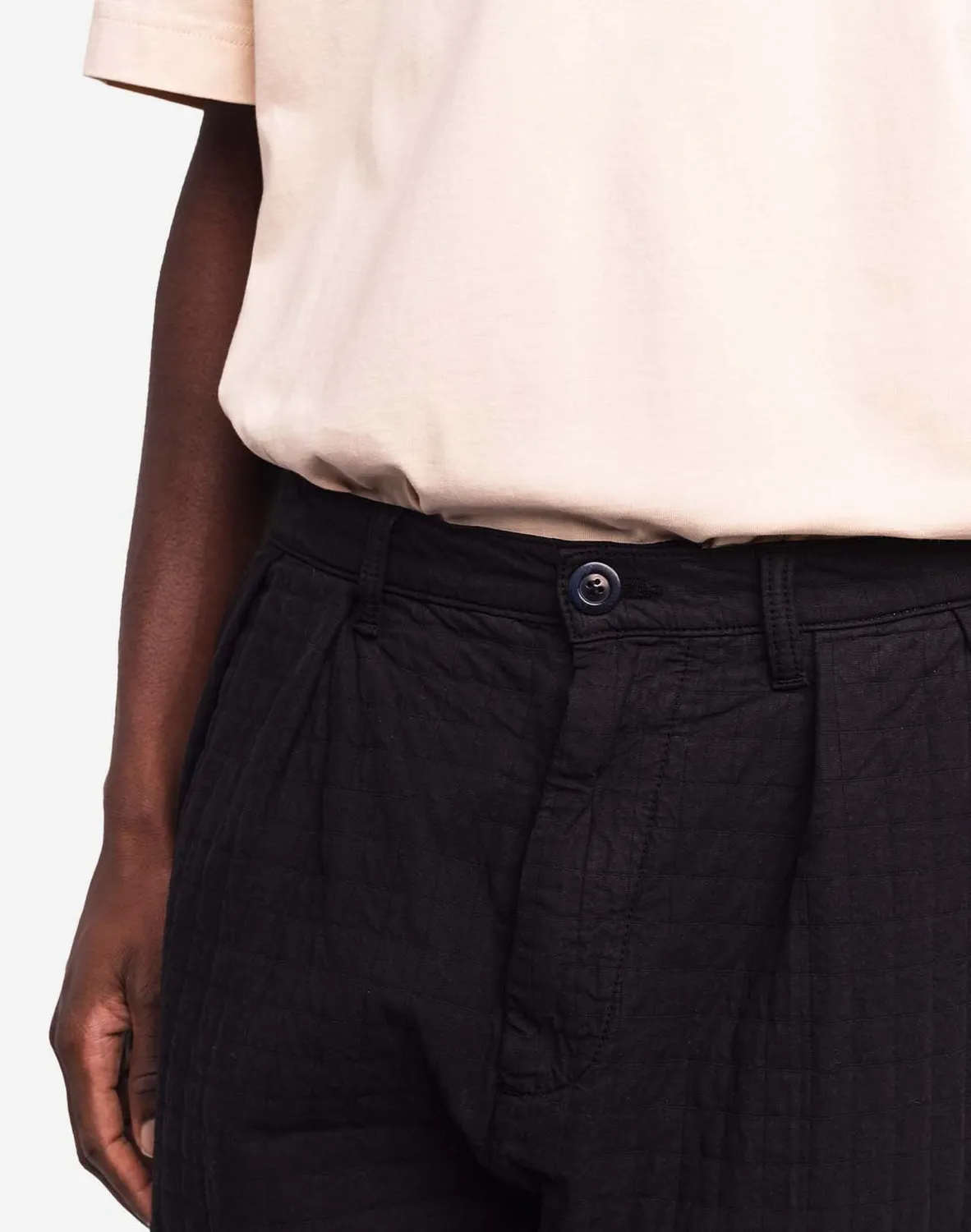 OLOW Sembo pantalon noir matelassé coupe ample