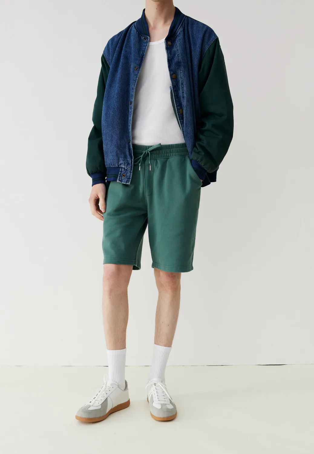 Loom short molleton coton bio gris clair