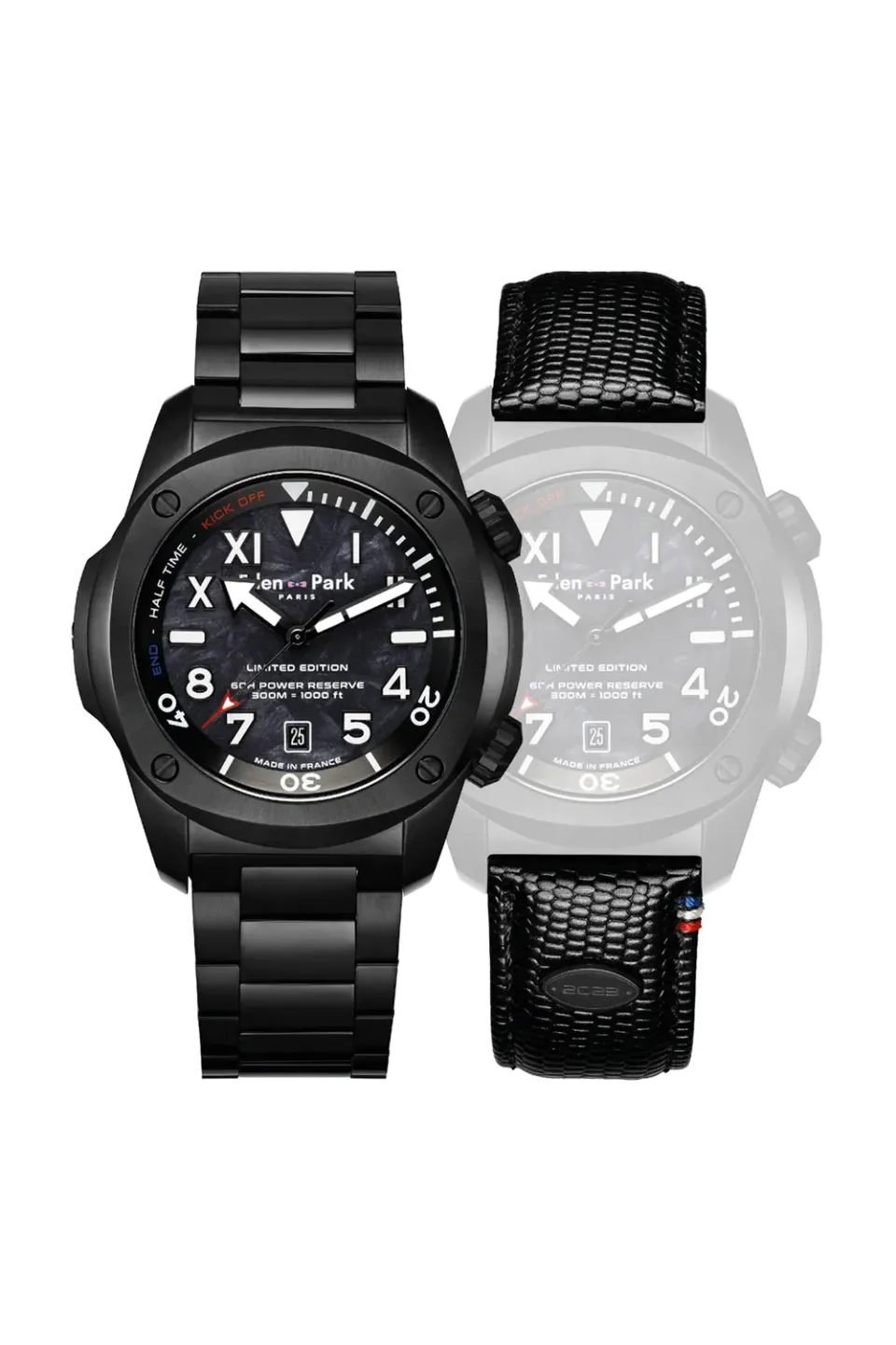 Eden Park montre automatique chronographe noire