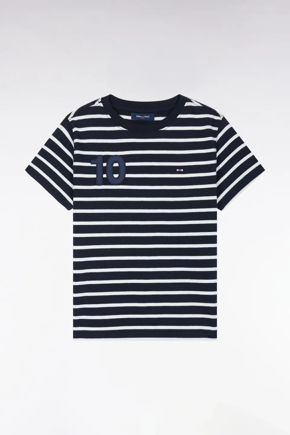 Eden Park H26MAITC0022 t-shirt enfant rayé marine coupe droite