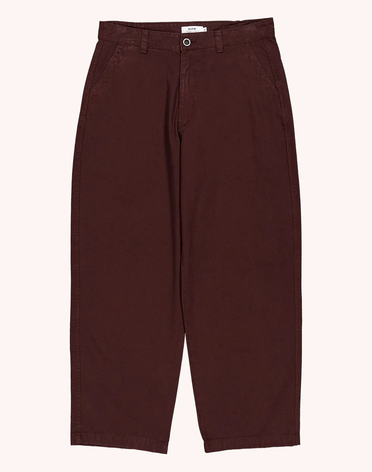 OLOW Slack pantalon chocolat sergé bio