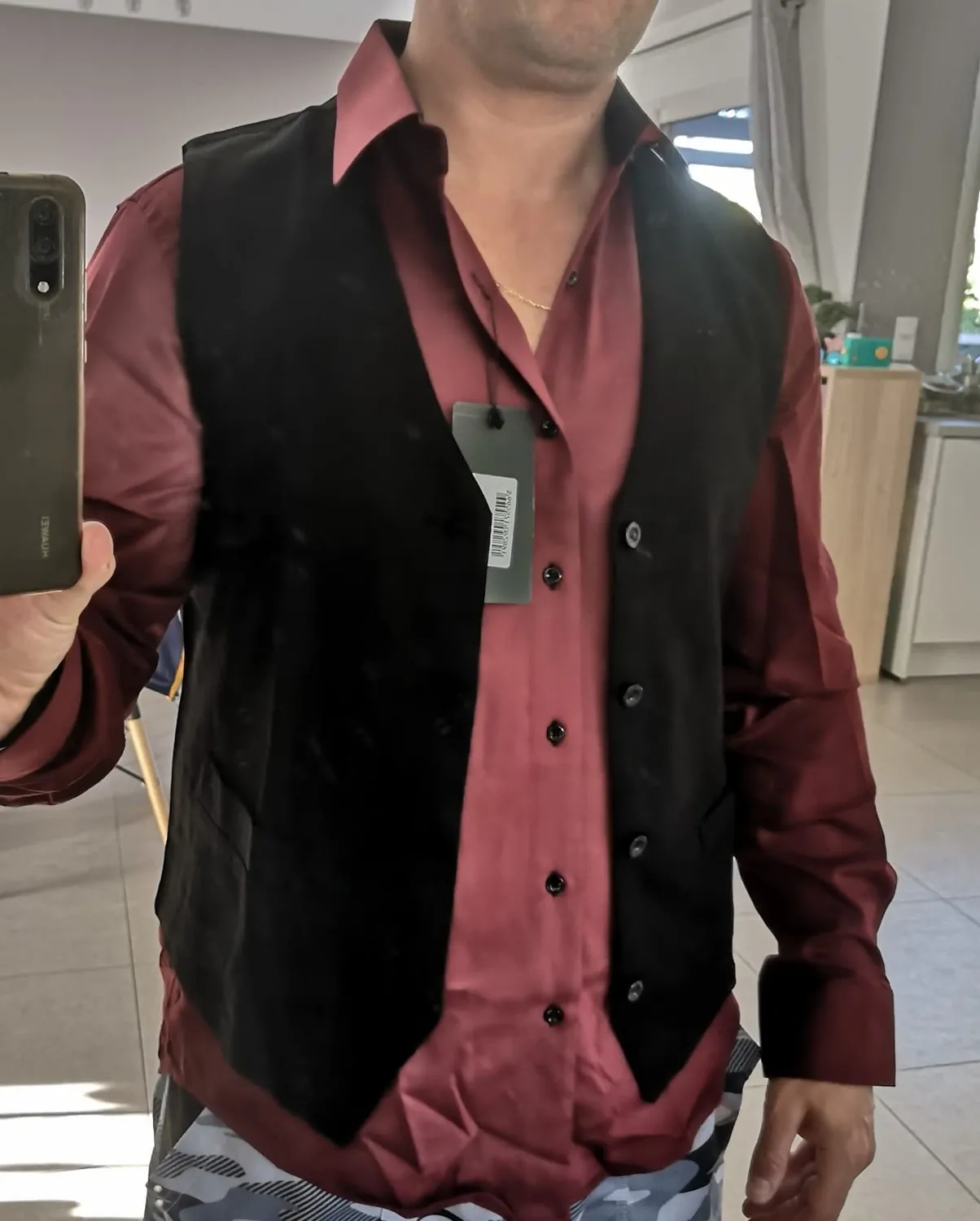 Subliminal Mode RN22 chemise homme coupe slim manches longues