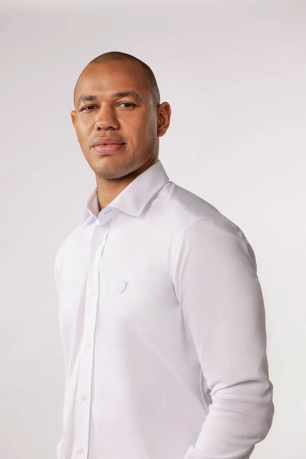 Eden Park x Racing 92 chemise blanche stretch ajustée