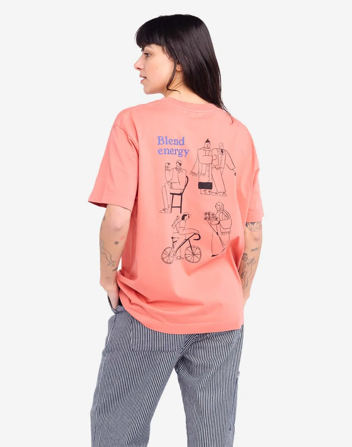 OLOW Citizen t-shirt ample rose minéral coton bio