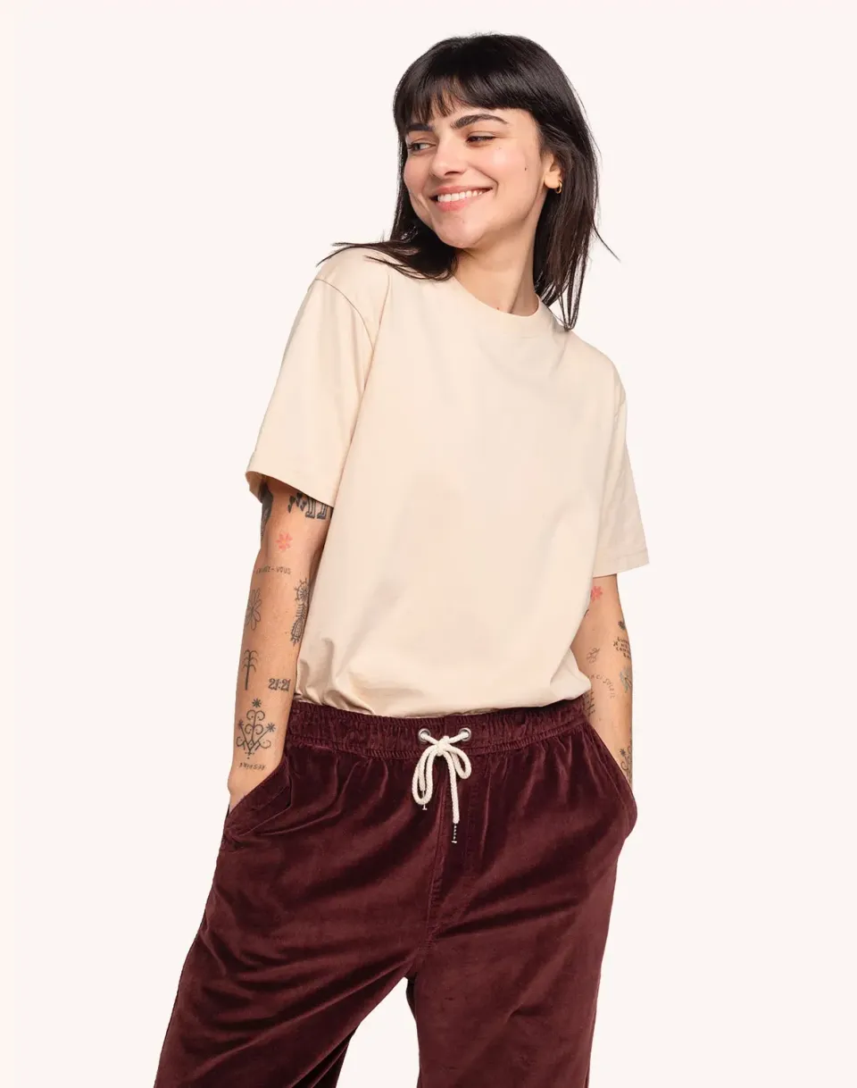 OLOW Basico t-shirt creme coton bio