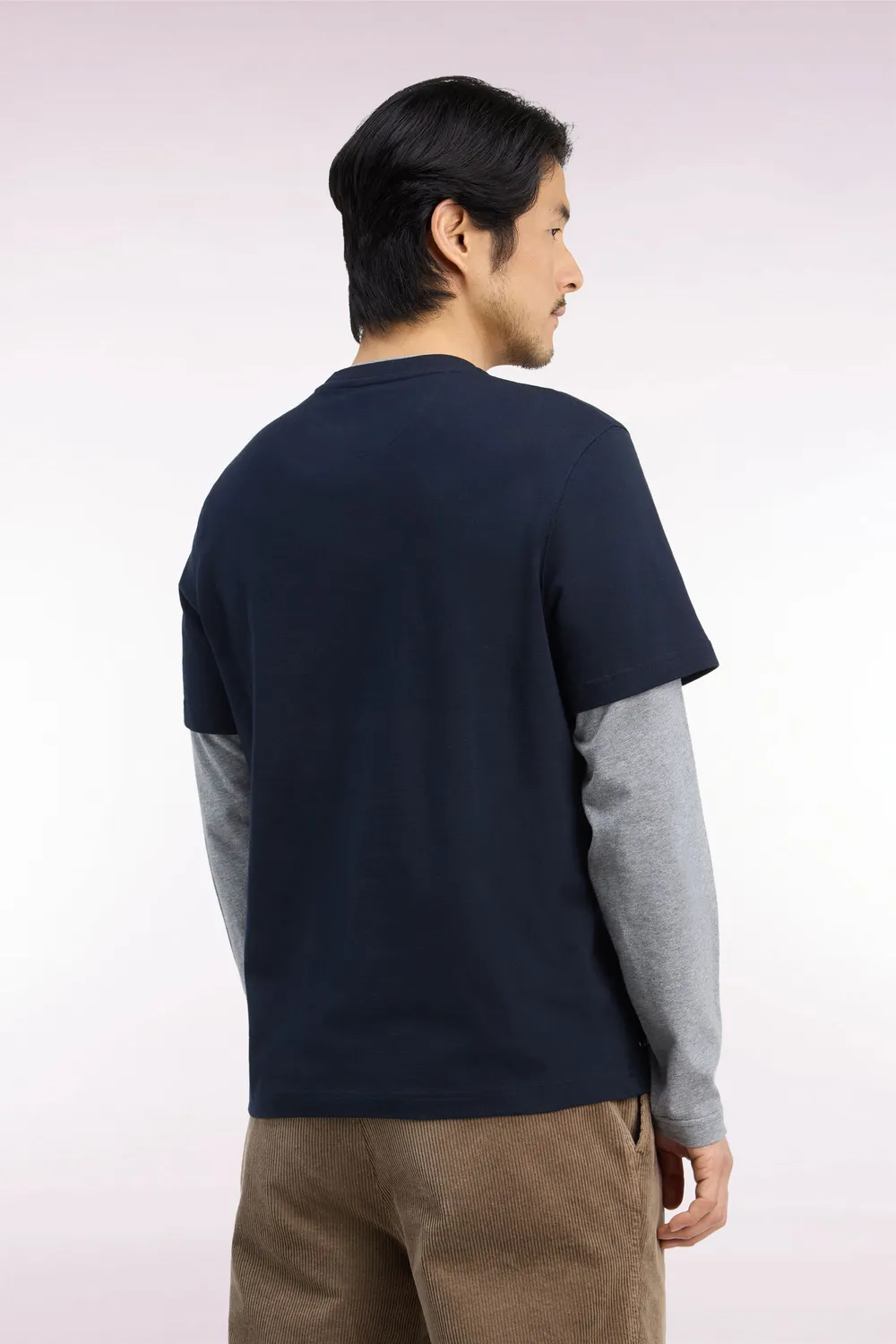 Eden Park t-shirt manches longues coton marine superposition