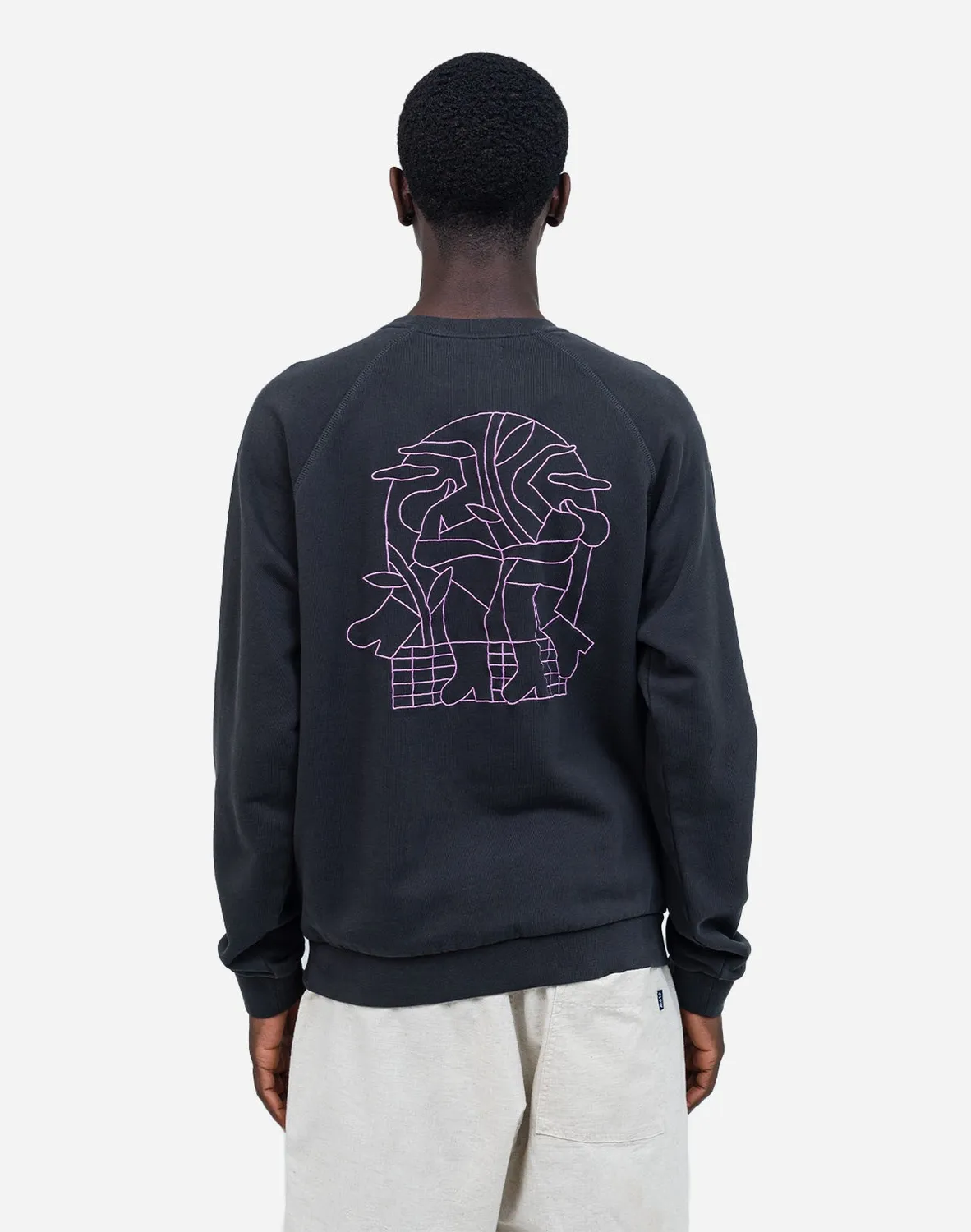 OLOW Party sweat noir carbone coupe ample molleton