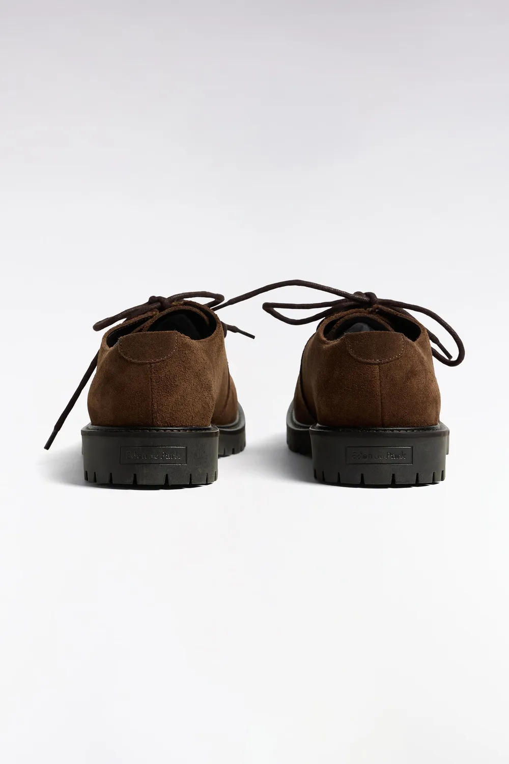 Eden Park Club derbies cuir suédé marron crantées