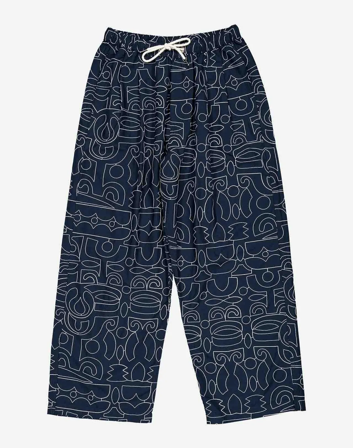 OLOW Bruce Palang pantalon bleu marine large en coton bio