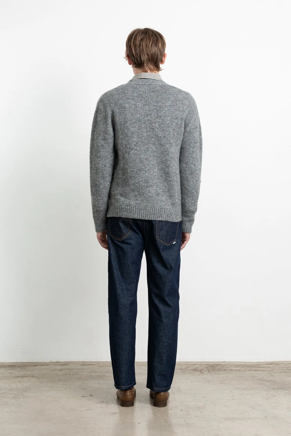 Edmmond Studios Duck cardigan gris laine alpaga