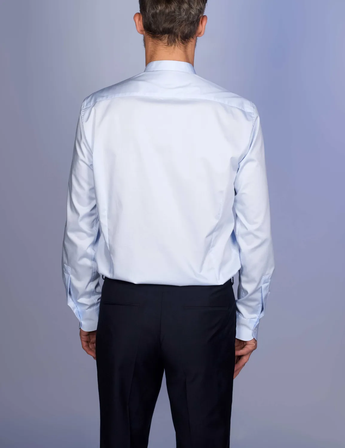 La Chemise Française Bleu Ciel chemise homme popeline col officier