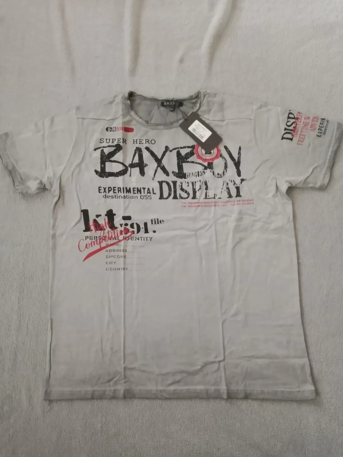 Subliminal Mode BX147 t-shirt homme gris clair S coton