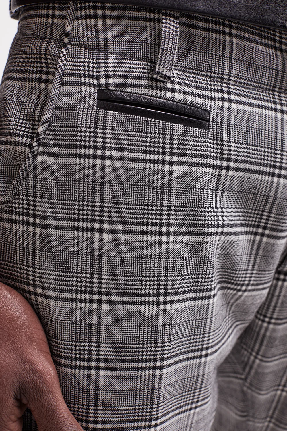 French Deal Sensation pantalon laine cuir homme