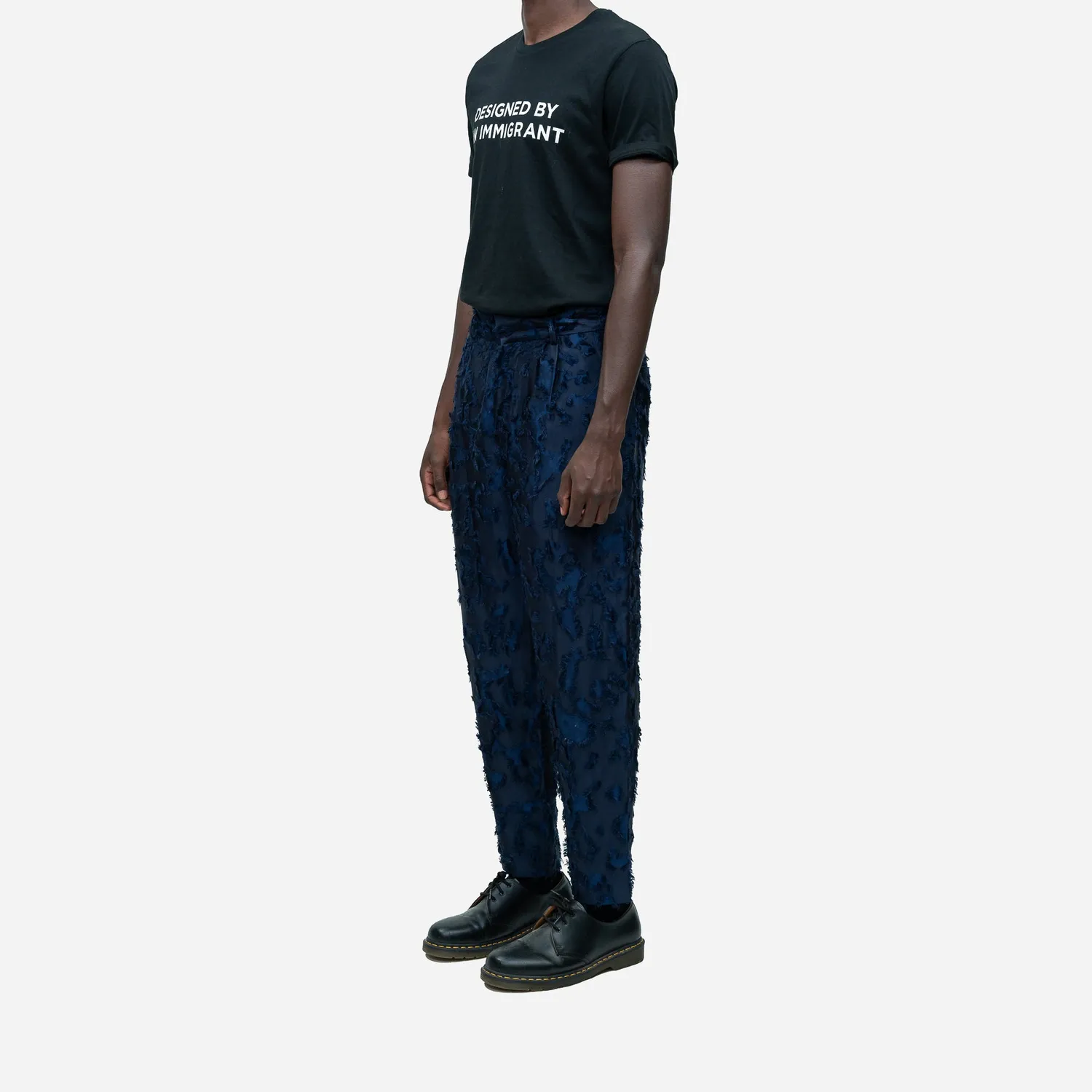 Labrum Royal Blue Textured Camo pantalon homme bleu