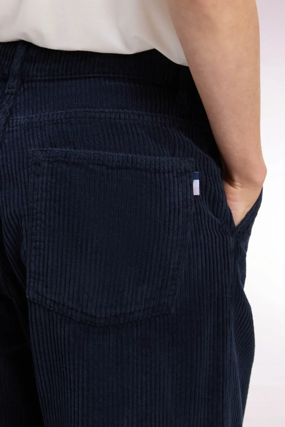Eden Park Club Classique pantalon velours marine droit