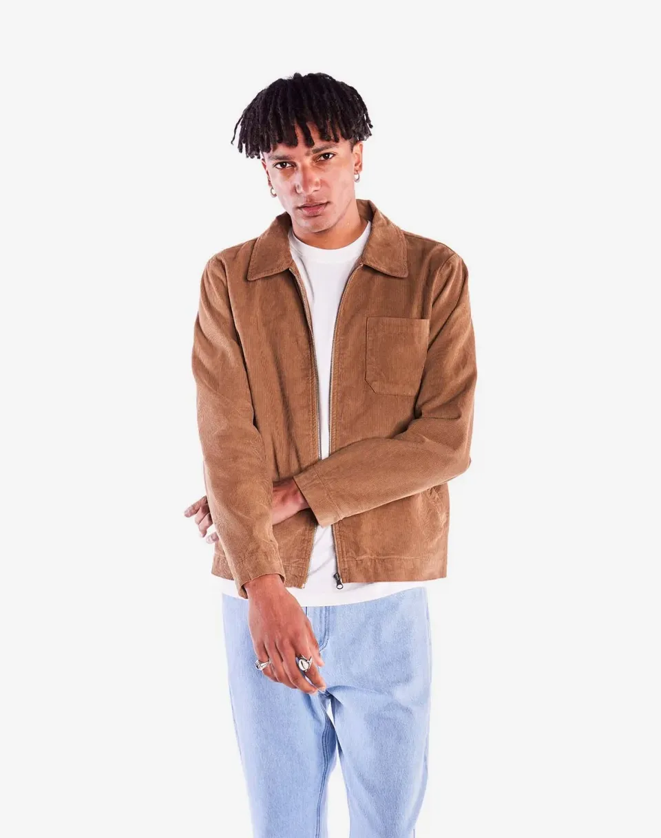 Olow Austol veste taupe velours coton